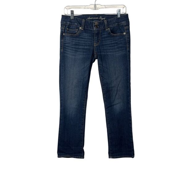 AEO sz 4 y2k style low rise Artist Distressed Bootcut Denim Jeans - Picture 1 of 11